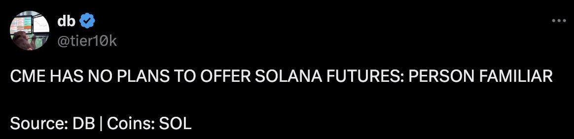 Tweet over Solana ETF