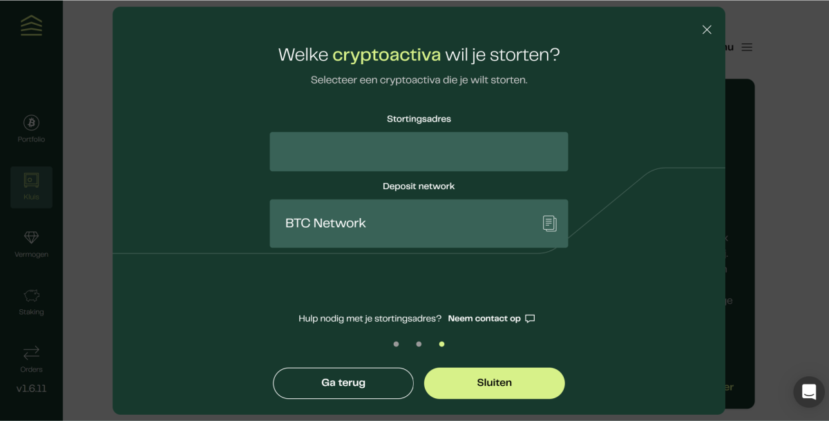 Crypto depositnl