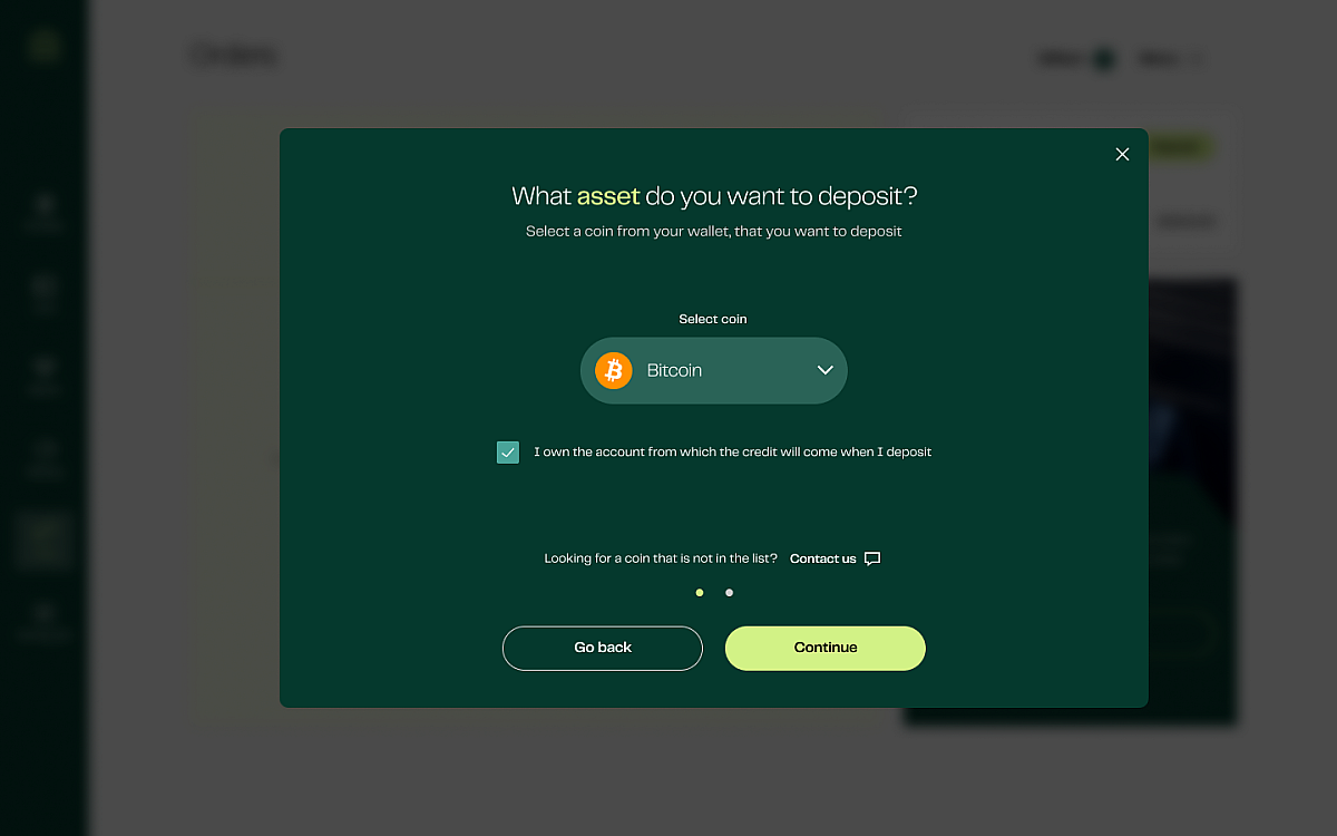 Choose asset